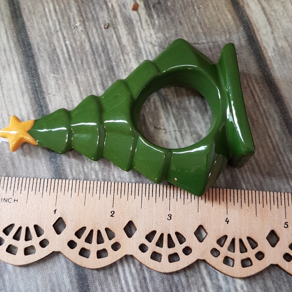 Set of 8 Christmas tree napkin rings - Picture 8 of 8